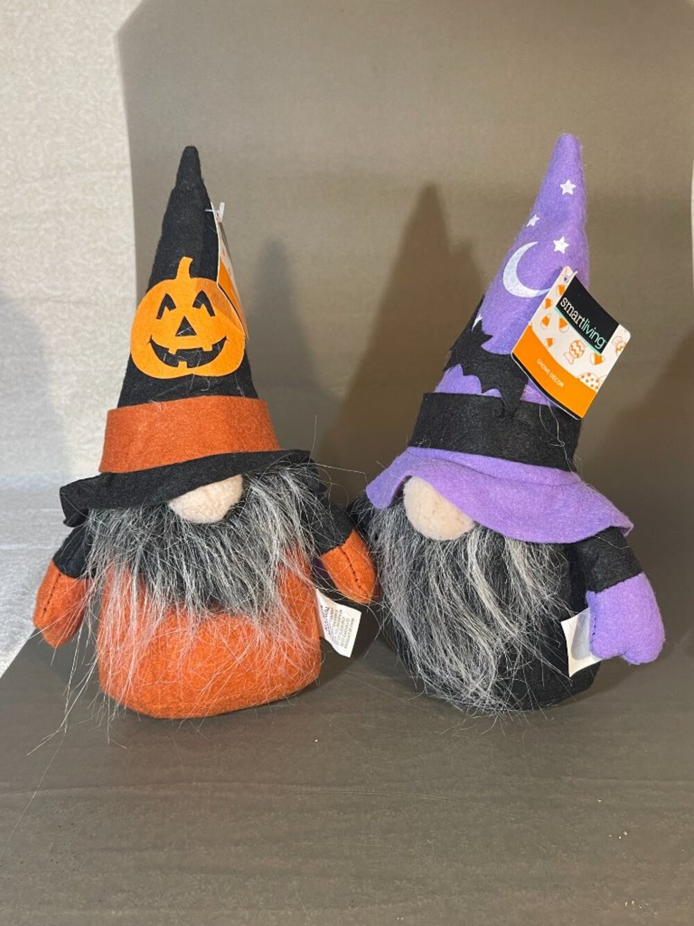 New! 2 Smart Living 9" Halloween Gnome Plush Decorative Figurines (2033)